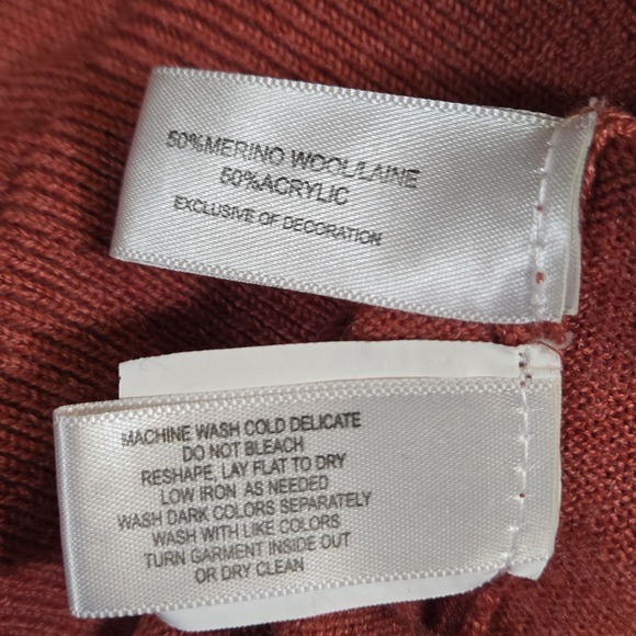 Cutter & Buck Mens 1/4 Zip‎ Red Long Sleeve Pullover Size Large Wool Blend - Picture 8 of 8